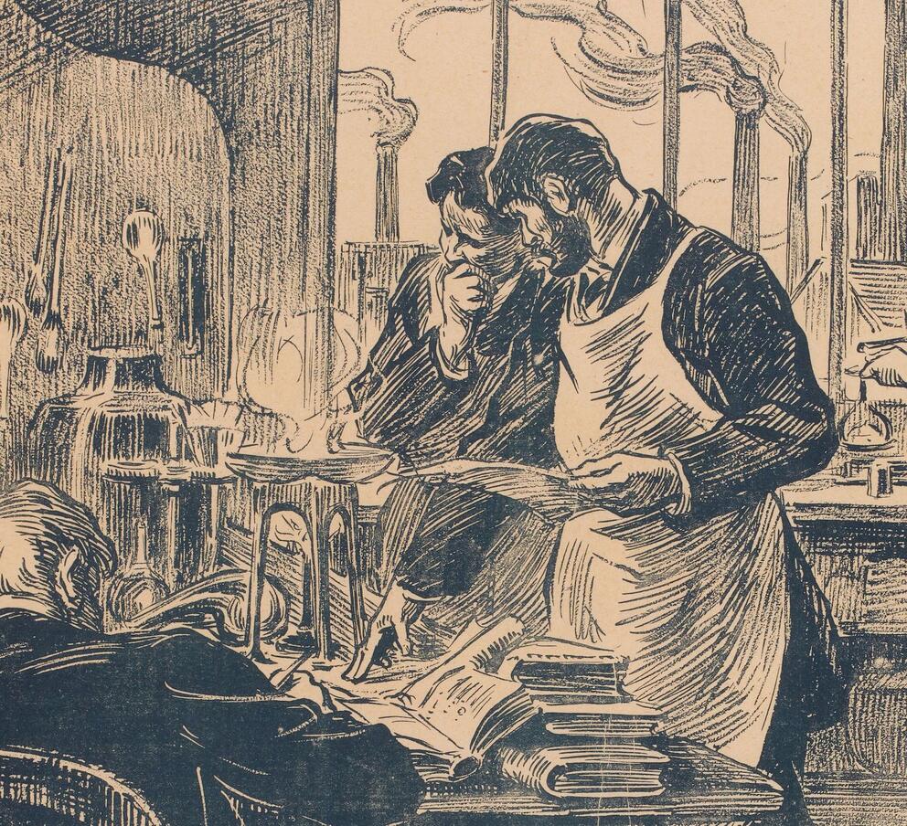 du réseau Histoire des sciences et des techniques est composés de représentants et représentantes des diverses équipes constituant le réseau et des personnes isolées. Victor Prouvé, propagande en faveur la recherche scientifique, 1918