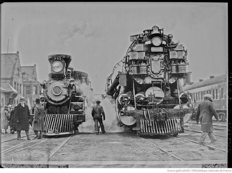Locomotives à Omaha, 1869 et 1926 Locomotives à Omaha, 1869 et 1926