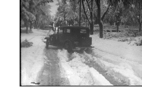 Conrad Poirier, Car Skidding in Montreal, 1933 Conrad Poirier, Car Skidding in Montreal, 1933