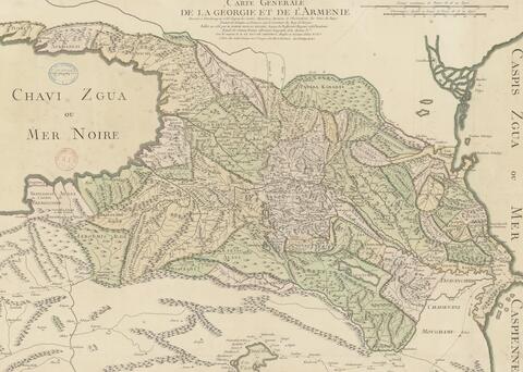 Joseph Nicolas Delisle, Carte générale de la Georgie et de l'Arménie, 1766 Joseph Nicolas Delisle, Carte générale de la Georgie et de l'Arménie, 1766