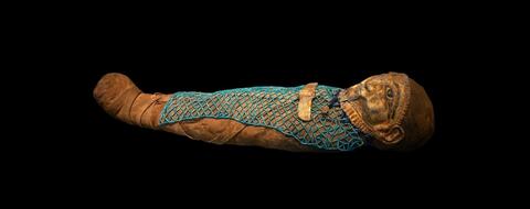 Momie de nourrisson égyptien / MNHN - J.C. Domenech