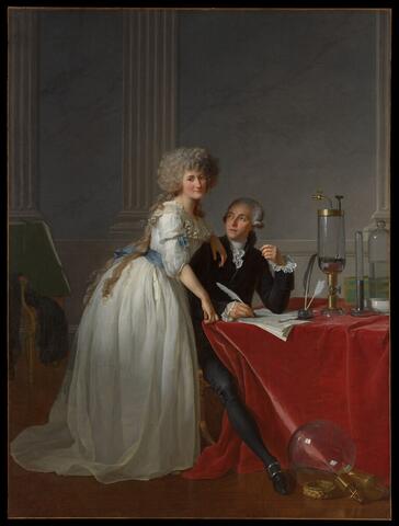 Antoine-Laurent Lavoisier (1743–1794) et sa femme (Marie-Anne-Pierrette Paulze, 1758–1836), par Jacques-Louis David